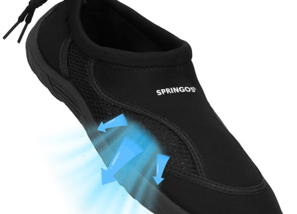 Waterschoenen - AQUA Shoes - Sneldrogend - Rubber - Unisex - Zwart - Maat 46