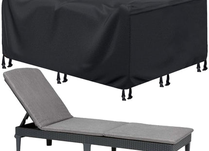 Tuinstoelhoes | Beschermhoes Tuinstoelen | Hoes Tuinstoel | Waterbestendig | 200 x 68 x 70 cm | Zwart