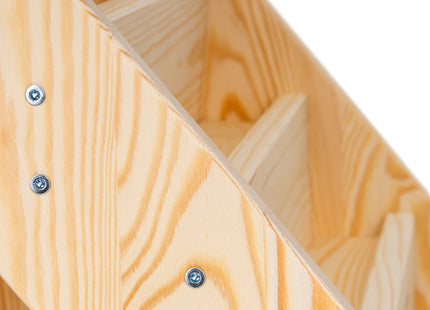 Boekenkast Kind - Hout - Linnen - 30 x 41,5 x 42,5 CM - 5 Etages - 30 Kg