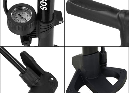 Fietspomp | Fietspomp Met Drukmeter | Zwart