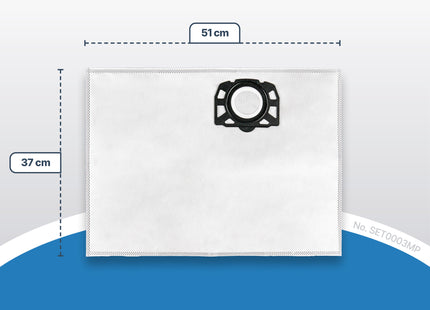 SQOON® Stofzuigerzakken + Filter Servicekit Geschikt voor Kärcher WD2 Plus & WD3 – 10x KFI357 Stofzuigerzakken + 1x Filter KFI 3310