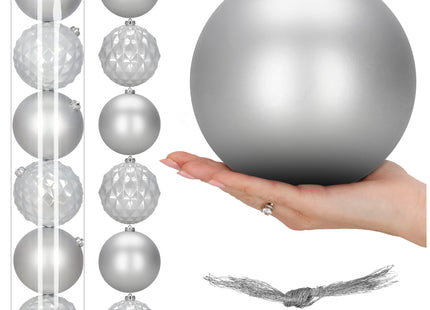 Kerstballen | 6 Stuks | 15 cm | Zilver