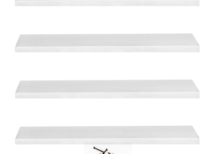 Wandplank - Boekenplank - Ophangbaar - 3 Delig -  Wit - Metaal - 3 Kg - 15 x 40 x 1,5 Cm