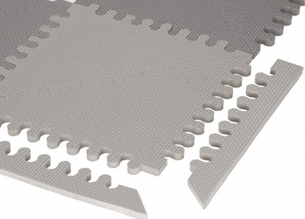 Speelmat | Speelmat Foam | Puzzelmat | 72 Puzzelstukken | 182 x 182 cm | Grijs/Wit/Grafiet