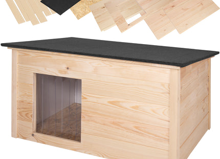 Hondenhuis - Hondenhok - Dog House - Geïsoleerd - Voor Buiten - Weersbestendig - Hout -Bruin