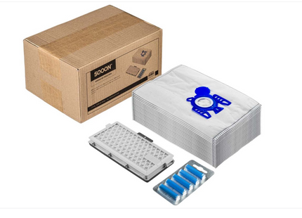 SQOON® Stofzuigerzakken + HEPA Filter geschikt voor Miele Miele Complete C2, Complete C3, Compact C1 en Compact C2, S4 series - HEPA Model SF-HA 50, 9917730