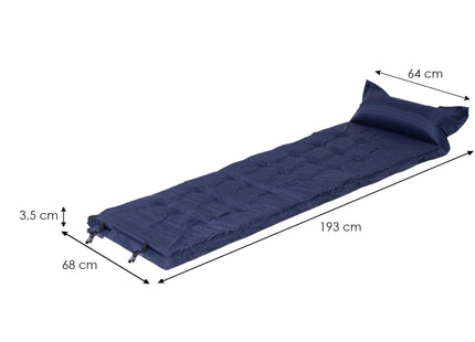 Slaapmat - 200 cm - Zelfopblazend - Inclusief Hoes - Blauw