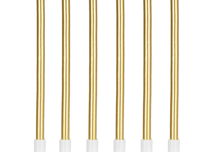 Taartkaarsjes | Verjaardagskaarsjes | 6 Stuks | 9 cm | Goud