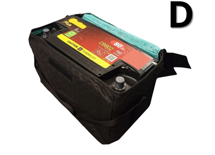 Accu Winterhoes - Hoes - Bescherming - Isolerend - Auto - Zwart - 29 x 20 x 18 cm - C