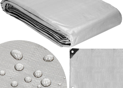 Afdekzeil | Dekzeil | Zeildoek | Waterdicht | PVC | 5 x 4 m | 130 g/m2 | Grijs
