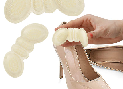 Hielbeschermer - Hielzooltjes - Hakbeschermer - Hielkussen - Anti Slip - Hakken - Universeel - Schuim - Beige
