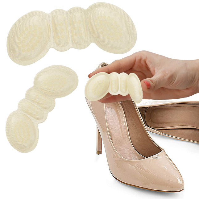 Hielbeschermer - Hielzooltjes - Hakbeschermer - Hielkussen - Anti Slip - Hakken - Universeel - Schuim - Beige