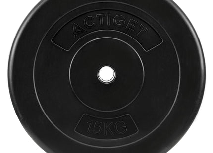 Halterschijf | 1 x 15 kg | Kunststof | Zwart | 31 MM