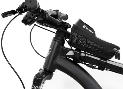 Fietstas - Inclusief Telefoonhouder - Waterdicht - Etui/Tas -  Klittenband - Zwart - Transparant