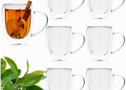 Glas Voor Koffie & Thee - Thermische Glazen -  Set Van 2 - Met Oor - Koffieglas - Thee glas - Warme en Koude dranken -350 ML