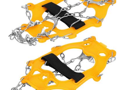 Sneeuwgripzolen - Sneeuwijzers - Spikes voor Schoenen - Anti-Glij Ijzers - Anti Slip - Zilver - Oranje - 36-40
