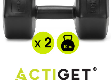 Dumbbell Set - 10 KG - Zwart - Oefengewichten