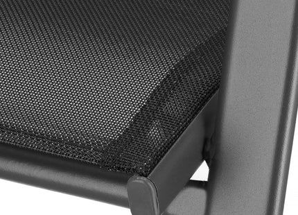 Tuinstoel | Tuinstoelen | Tuinstoel Buiten | Staal & Textileen | 130 kg | Grijs