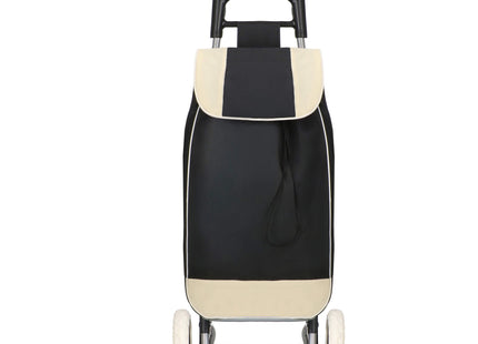 Boodschappentrolley - Wielen - Grijs - Zwart - Crème -30 L - 18 KG - 95 x 35 CM