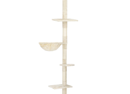 Krabpaal - 7 Etages - Voor Katten - 245- 260 cm - Crème