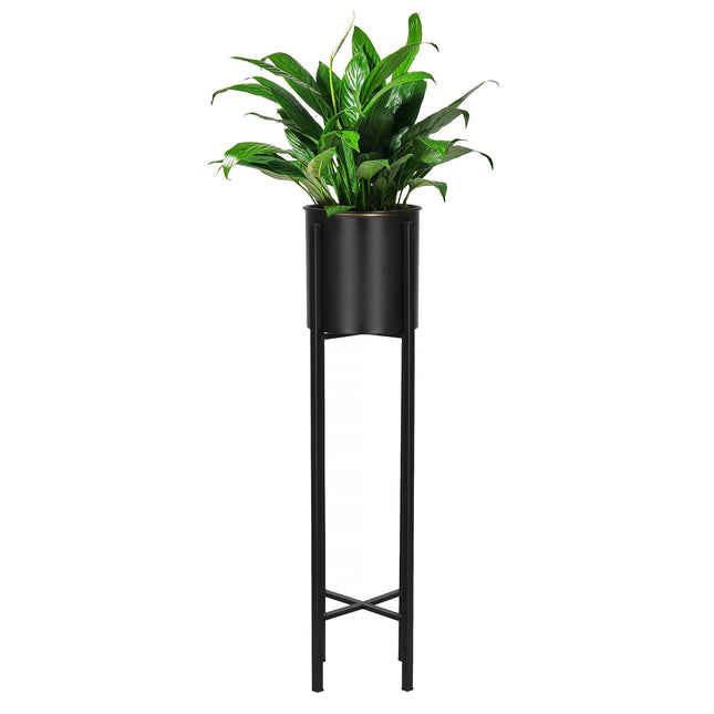 Staande Plantenbak | Plantenbakken | Metaal Zwart | 104 cm