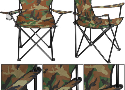 Campingstoel | Kampeerstoel | Vouwstoel | Visstoel | Inklapbaar | Camouflage