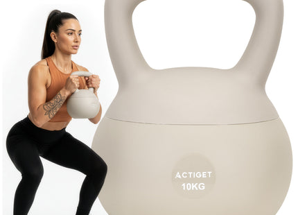 Actiget® Zachte Kettle Bell | Kettlebell | 10 kg | Beige