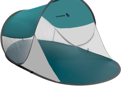 Strandtent | Pop-Up Strandtent | UV Filter | Inclusief Draagtas | Polyester | 190 x 120 x 100 cm | Turquoise | Grijs | Wit