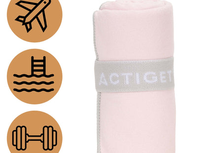 Strandlaken | Badlaken | Sneldrogend | Strandhanddoek | Microvezel | 80 x 40 cm | Roze