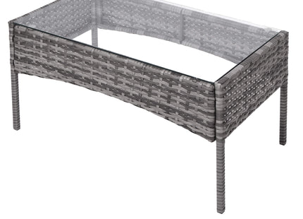 Tuinset - 4 Delig - Stoelen - Bank - Tafel - Rotan - Grijs