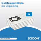 SQOON® Stofzuigerzakken geschikt voor Karcher WD 2 PLUS & WD3 series - KFI 357 - Model 2.863-314.0 - 5 stuks