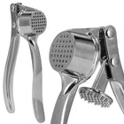 Knoflookpers | RVS | 2.7 cm | Zilver
