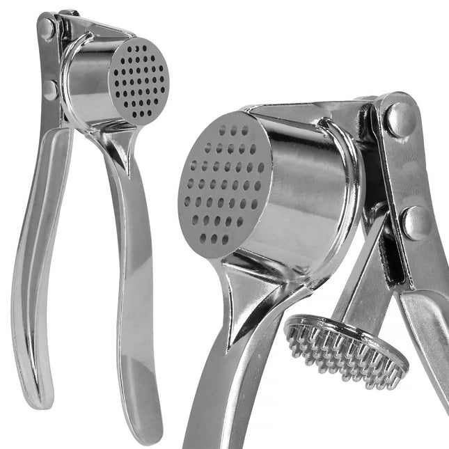Knoflookpers | RVS | 2.7 cm | Zilver