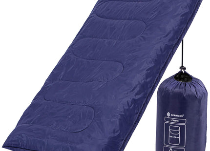 Slaapzak Kamperen - 190 x 73 cm - Dekenmodel - Inc. Draagtas - 8 t/m 20°C - Marineblauw