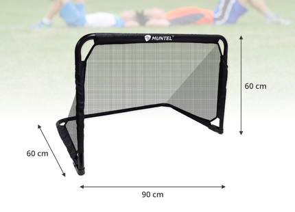 Voetbaldoel - Twee Stuks - Opklapbaar - Zwart - 60 x 60 x 90 CM