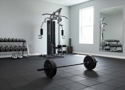 Actiget® Halterstang | Barbell |Staal | 180 cm | 25 mm | 2 Klemmen | Zwart