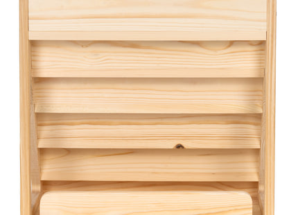 Boekenkast Kind - Hout - Linnen - 30 x 41,5 x 42,5 CM - 5 Etages - 30 Kg