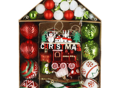 Kerstballen | Kerstdecoratieset | 70 Stuks | Veelkleurig