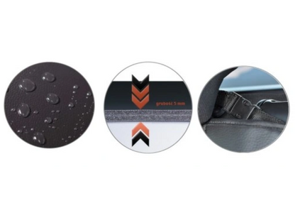 Carpassion Autostoel Beschermer Achterkant + Autostoelhoes – Autostoelhoes – Kick Mat - Voorstoelbeschermer – Stoelbeschermer Auto  - Zwart