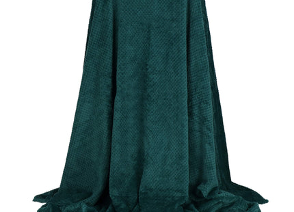 Plaid | Sprei | Bankdeken | Deken | 150 x 200 cm | Pluche | Groen
