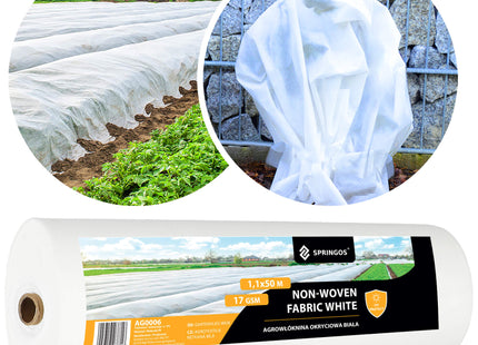 Vliesdoek - Vliesdoek Plantenbescherming - 17 G/M2 - 50 x 1.1 M