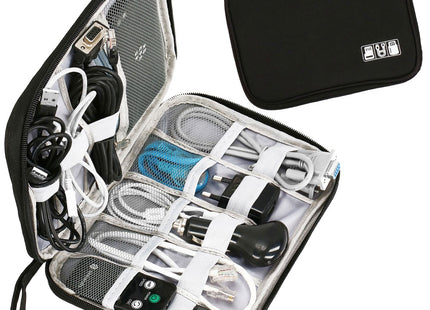 Etui | Reistas | Elektronica | Multifunctionele Elektronica Organizer | 25 x 19 x 2 cm | Zwart