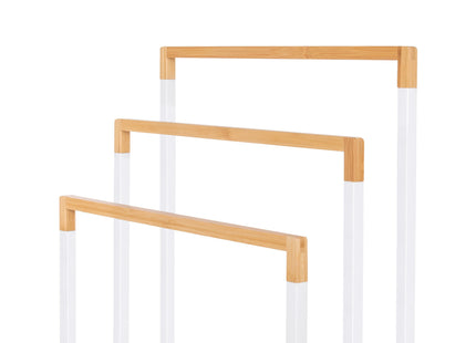 Handdoekrek | Metaal/Hout | Staand | Wit