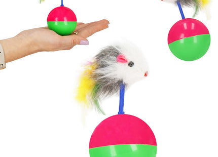 Kattenspeeltjes | Kattenspeelgoed | Bal met Muis | Multicolor