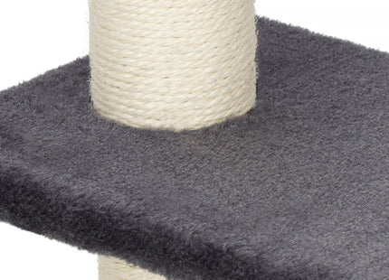 Krabpaal - 3 Etages - Voor Katten - Meubelbescherming - 33 x 33 x 67 cm - Grijs