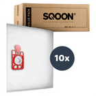 SQOON® Stofzuigerzakken  Geschikt voor Numatic Henry HVR160 / Hetty HET160 - Vervangt Model 604011 - High Filtration voor Optimale Stofopname - 10 Stuks
