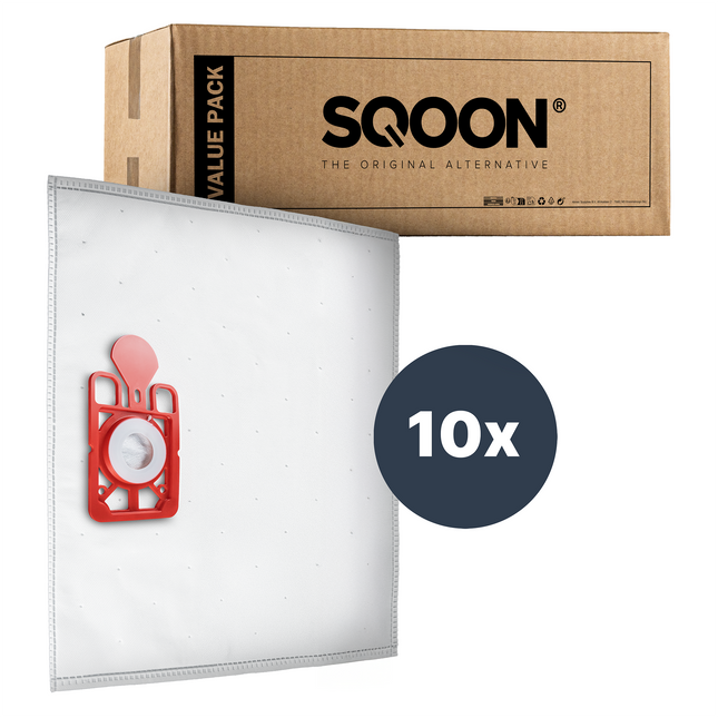 SQOON® Stofzuigerzakken  Geschikt voor Numatic Henry HVR160 / Hetty HET160 - Vervangt Model 604011 - High Filtration voor Optimale Stofopname - 10 Stuks