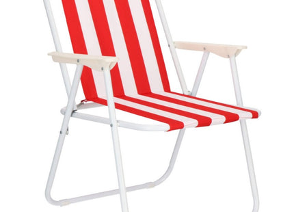 Campingstoel | Inklapbaar | Rood/Wit