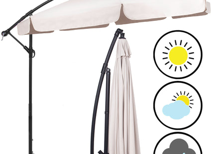 Parasol | Parasols | Kantelbaar | Met Ventilatie | Ecru | Ø300 cm