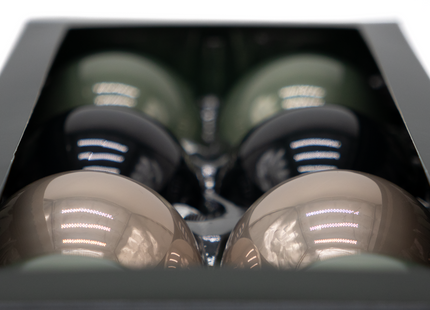 Kerstballen Glas | 8 Stuks | Glas | Glans | Groen | Zwarte | Rose Gouden Tinten